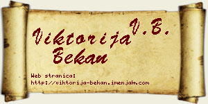 Viktorija Bekan vizit kartica